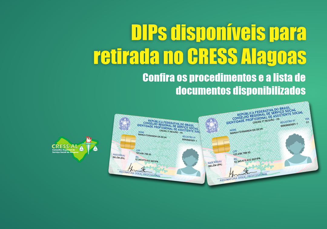 CRESS-SE divulga nova lista de DIPs disponíveis para retirada